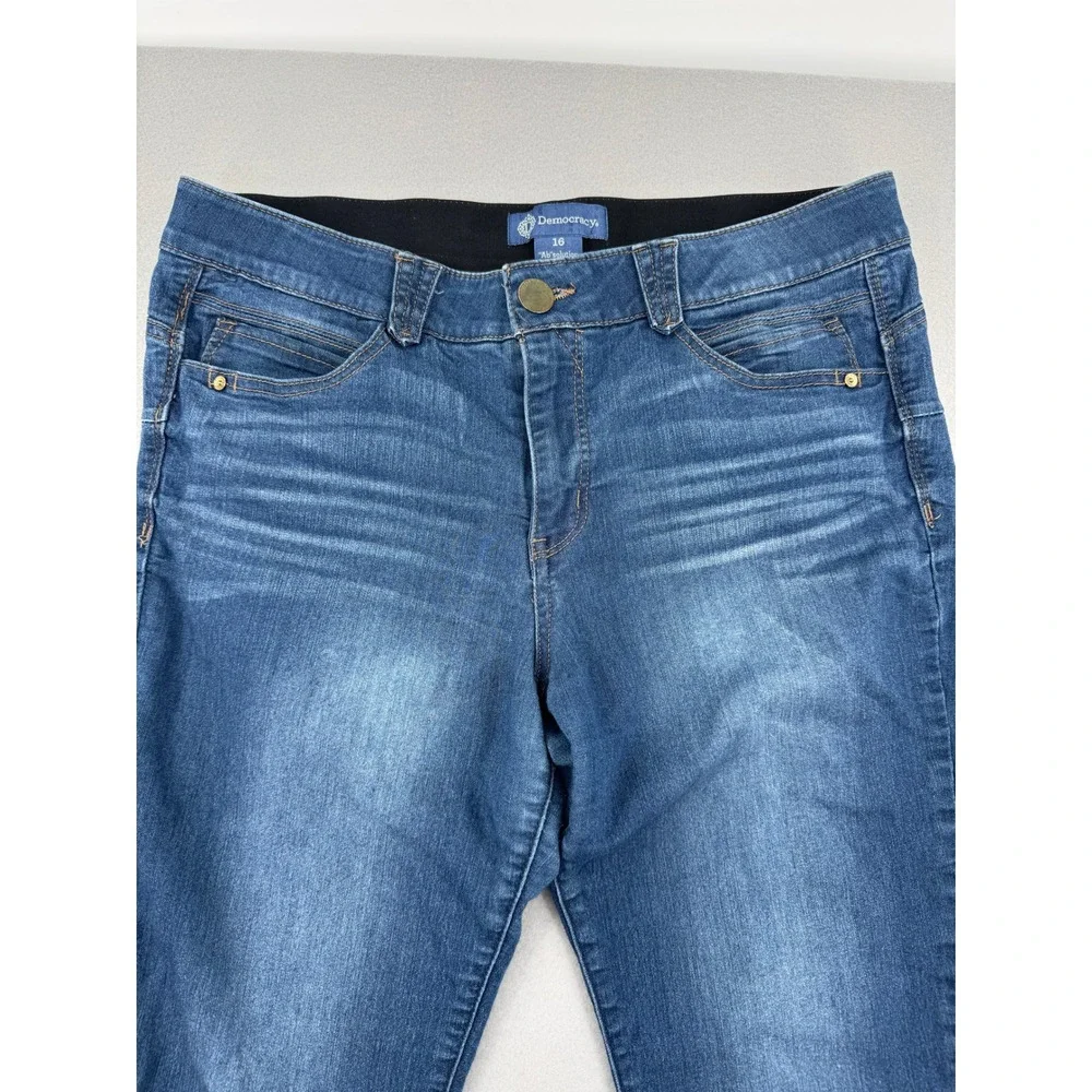 Democracy Ab Solution Skinny Jeans Womens 16 (36x28) Blue Medium Wash Stretch